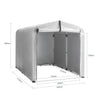 SoBuy KLS11-L Abri de Jardin, Cabane de Jardin Exterieur Imperméable, abri Moto, Garage pour Vélo et Outils, Abri Vélo, Rangement et Stockage, Argent, 159x165x219 cm