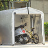 SoBuy KLS11-L Abri de Jardin, Cabane de Jardin Exterieur Imperméable, abri Moto, Garage pour Vélo et Outils, Abri Vélo, Rangement et Stockage, Argent, 159x165x219 cm