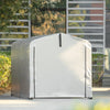 SoBuy KLS11-L Abri de Jardin, Cabane de Jardin Exterieur Imperméable, abri Moto, Garage pour Vélo et Outils, Abri Vélo, Rangement et Stockage, Argent, 159x165x219 cm