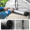 SoBuy KLS11 Abri de Jardin, Cabane de Jardin Exterieur Imperméable, abri Moto, Garage pour Vélo et Outils, Abri Vélo, Rangement et Stockage, Argent, 120x176x163 cm