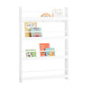 SoBuy KMB08-II-W Bibliothèque Enfant Montessori Murale, Étagère Livre Enfant 4 Niveaux, Meuble Rangement Enfant Gain de Place Blanc 80×12×118 cm