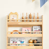 SoBuy KMB08-K-N Bibliotheque Enfant Étagère Livre Enfant 4 Niveaux Meuble Rangement Jouet Bibliothèque Meuble de Rangement Etagere Chambre Naturel 60x12x80cm