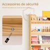 SoBuy KMB08-N Bibliotheque Enfant Étagère Livre Enfant 4 Niveaux Meuble Rangement Jouet Bibliothèque Meuble de Rangement Etagere Chambre Naturel 80x12x118cm