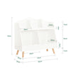 SoBuy KMB100-W Bibliothèque Enfant, Étagère à Livres, Étagère de Rangement pour Livres et Jouets, Meuble Rangement sur Pieds pour Chambre d’Enfant, 5 Compartiments Ouverts, 82 x 35 x 76 cm