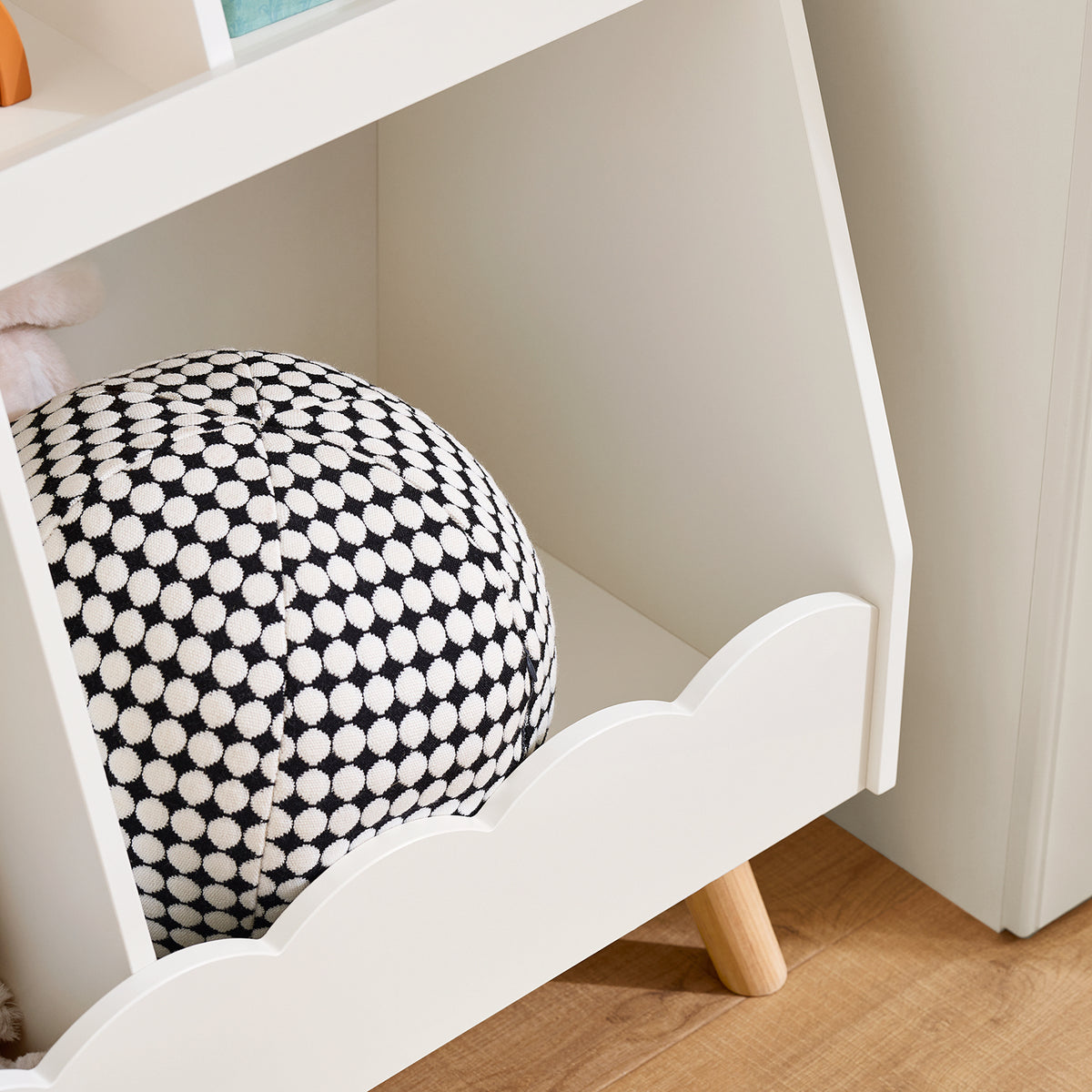 SoBuy KMB100-W Bibliothèque Enfant avec 5 Compartiments Ouverts, pour Chambre d’Enfant, Rangement Optimisé, Design Fonctionnel – L82×P35×H76 cm, Blanc