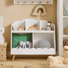 SoBuy KMB100-W Bibliothèque Enfant, Étagère à Livres, Étagère de Rangement pour Livres et Jouets, Meuble Rangement sur Pieds pour Chambre d’Enfant, 5 Compartiments Ouverts, 82 x 35 x 76 cm