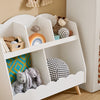 SoBuy KMB100-W Bibliothèque Enfant, Étagère à Livres, Étagère de Rangement pour Livres et Jouets, Meuble Rangement sur Pieds pour Chambre d’Enfant, 5 Compartiments Ouverts, 82 x 35 x 76 cm