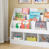 SoBuy KMB118-W Bibliothèque Enfant Meuble Rangement Jouet Enfant avec 3 Compartiments Petite Bibliotheque Livre 3 Niveaux Etagere Chambre Blanc 100x30x80cm