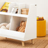 SoBuy KMB19-W Bibliothèque Enfant, Étagère à Livres, Meuble Rangement Enfant, Meuble Rangement Jouets et Livres pour Chambre d'enfant, 5 Compartiments Ouverts, 86 x 36 x 77 cm, Blanc