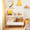 SoBuy KMB19-W Bibliothèque Enfant, Étagère à Livres, Meuble Rangement Enfant, Meuble Rangement Jouets et Livres pour Chambre d'enfant, 5 Compartiments Ouverts, 86 x 36 x 77 cm, Blanc