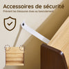 SoBuy KMB32-N Bibliothèque Enfant Rangement Jouet Enfant Bibliotheque Livre 4 Niveaux avec 2 Crochets Étagère à Livres Meuble de Rangement Chambre d'Eanfant Bureau Salon Naturel 91x30x89 cm