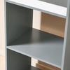 SoBuy KMB40-HG Armoire Enfant Penderie Enfant avec Portant Vêtements Garde-Robe avec 3 Étagères Panier en Tissu et 3 Crochets Petite Armoire Etagere Gris 97x35x108 cm