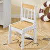 SoBuy KMB60-WN Table Enfant avec Chaise Ensemble 2 Pièces Table et Chaise pour Enfant Bureau avec 2 Étagères Porte-Papier et Rangements Stylos Blanc-Naturel 80x50x66