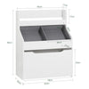 SoBuy KMB71-W Étagère de Rangement Organisateur Jouets et Livres, Bibliothèque avec 2 Paniers et 1 Compartiment à roulettes