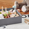 SoBuy KMB71-W Étagère de Rangement Organisateur Jouets et Livres, Bibliothèque avec 2 Paniers et 1 Compartiment à roulettes