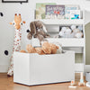 SoBuy KMB71-W Étagère de Rangement Organisateur Jouets et Livres, Bibliothèque avec 2 Paniers et 1 Compartiment à roulettes
