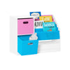 SoBuy KMB76-F Bibliothèque pour Enfants, Organisateur Jouets et Livres pour Enfants avec 2 Paniers, 5 Étagères et 1 Compartim