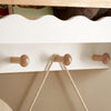 SoBuy KMB78-W Étagère Murale Étagère de Rangement Suspendue Porte-Manteau pour Enfants Étagère à Livres Bibliothèque Murale avec 5 Crochets