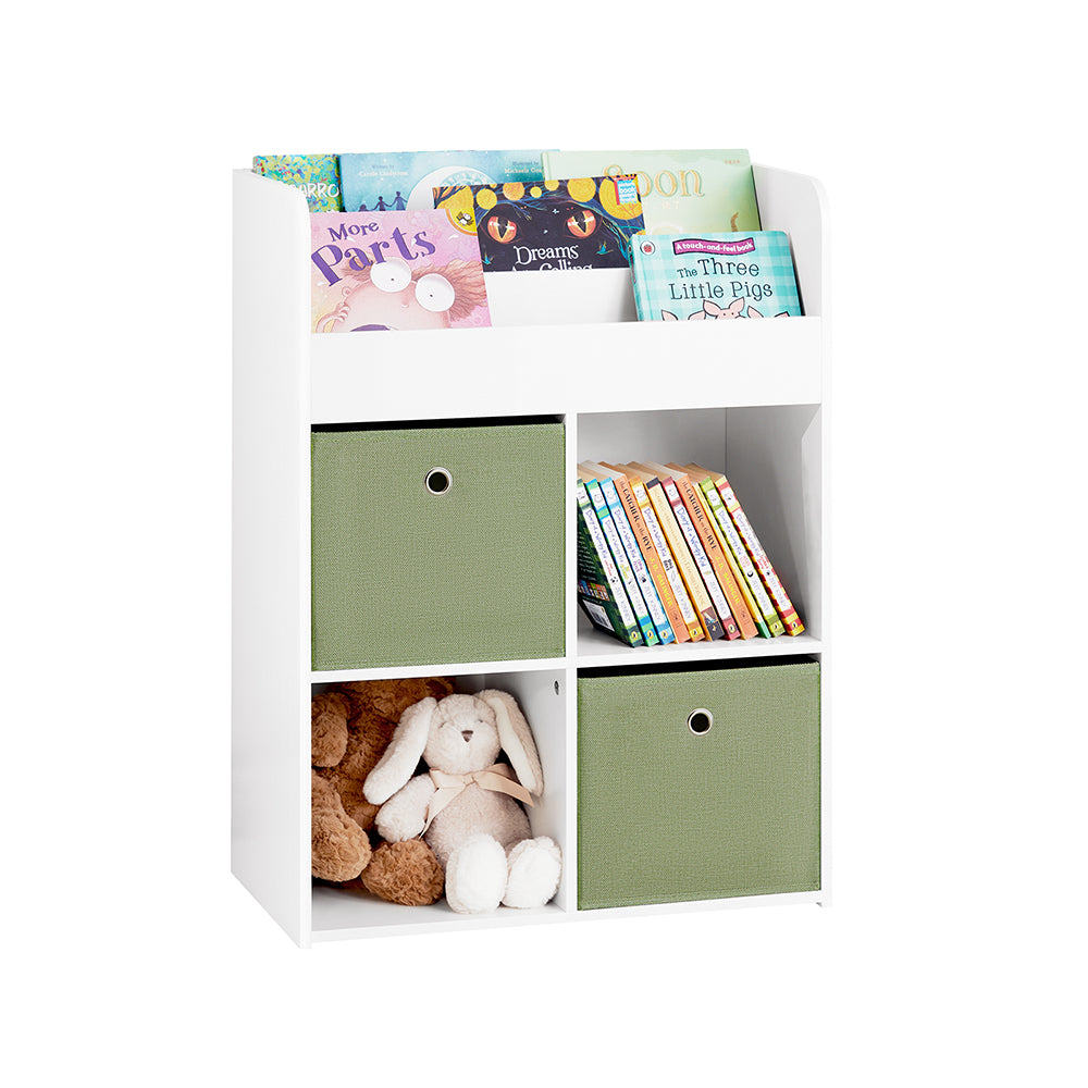 SoBuy KMB79-W Bibliothèque pour Enfant, Étagère de Rangement pour Jouets et Livres, Meuble de Rangement pour Chambre d’Enfant