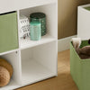 SoBuy KMB79-W Bibliothèque pour Enfant, Étagère de Rangement pour Jouets et Livres, Meuble de Rangement pour Chambre d’Enfants avec 3 Étagères, 4 Compartiments et 2 Boîtes de Rangement, 60x34x80 cm