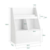 SoBuy KMB83-W Étagère de Rangement Enfant pour Jouets et Livres, Bibliothèque avec 2 Compartiments et 1 Tiroir à roulettes