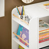 SoBuy KMB85-W Bibliothèque Enfant Étagère de Rangement Jouets pour Enfants Étagère à Livres pour Garçon, Fille, pour Chambre d'enfant et Salle de Jeux, Rangement Latéral, Blanc, 100 x 35 x 80 cm