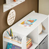 SoBuy KMB85-W Bibliothèque Enfant Étagère de Rangement Jouets pour Enfants Étagère à Livres pour Garçon, Fille, pour Chambre d'enfant et Salle de Jeux, Rangement Latéral, Blanc, 100 x 35 x 80 cm