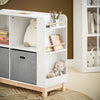SoBuy KMB85-W Bibliothèque Enfant Étagère de Rangement Jouets pour Enfants Étagère à Livres pour Garçon, Fille, pour Chambre d'enfant et Salle de Jeux, Rangement Latéral, Blanc, 100 x 35 x 80 cm