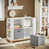 SoBuy KMB85-W Bibliothèque Enfant Étagère de Rangement Jouets pour Enfants Étagère à Livres pour Garçon, Fille, pour Chambre d'enfant et Salle de Jeux, Rangement Latéral, Blanc, 100 x 35 x 80 cm