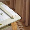 SoBuy KMB92-GR Ensemble Table d’Enfant + 2 Tabourets, Set de 3 Pièces Table à Dessin avec 1 Porte-Rouleau de Papier et 2 Compartiments Ouverts
