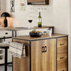 SoBuy KNL02-PF Ilot Central Placard de Cuisine Buffet de Rangement Armoire de Cuisine Multi-rangements avec 2 Portes, 3 Tiroirs, 1 Porte-Serviettes et 1 étagère supplémentaire 113x69x106 cm