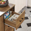 SoBuy KNL02-PF Ilot Central Placard de Cuisine Buffet de Rangement Armoire de Cuisine Multi-rangements avec 2 Portes, 3 Tiroirs, 1 Porte-Serviettes et 1 étagère supplémentaire 113x69x106 cm