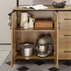 SoBuy KNL02-PF Ilot Central Placard de Cuisine Buffet de Rangement Armoire de Cuisine Multi-rangements avec 2 Portes, 3 Tiroirs, 1 Porte-Serviettes et 1 étagère supplémentaire 113x69x106 cm