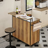 SoBuy KNL02-PF Ilot Central Placard de Cuisine Buffet de Rangement Armoire de Cuisine Multi-rangements avec 2 Portes, 3 Tiroirs, 1 Porte-Serviettes et 1 étagère supplémentaire 113x69x106 cm