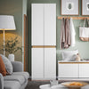 SoBuy KSB01-W Armoire Faible Profondeur 30 cm – Dressing Gain de Place, Penderie Intégrée, Blanc
