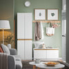 SoBuy KSB01-W Armoire Faible Profondeur 30 cm – Dressing Gain de Place, Penderie Intégrée, Blanc