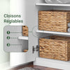 SoBuy KSB01-W Armoire Faible Profondeur 30 cm – Dressing Gain de Place, Penderie Intégrée, Blanc