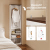 SoBuy KSB02-W Dressing Ouvert avec Tringle et Étagères – Penderie Compacte Bicolore, Gain de Place – 55×25×187 cm, Blanc et Bois