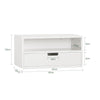 SoBuy NKD03-W Table de Chevet Murale, Table de Nuit Flottante avec Tiroir et Plateau, Étagère Murale pour Chambre à Coucher, L 45 x P 25 x H 22 cm, Blanc