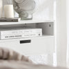 SoBuy NKD03-Wx2 Table de Chevet Murale, Table de Nuit Flottante avec Tiroir et Plateau, Étagère Murale pour Chambre à Coucher, L 45 x P 25 x H 22 cm, Blanc