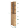 Prévente SoBuy NSR13-N Meuble 20 cm Entre Frigo et Mur – Rangement Gain de Place, Style Naturel