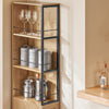 Prévente SoBuy NSR13-N Meuble 20 cm Entre Frigo et Mur – Rangement Gain de Place, Style Naturel