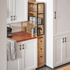 Prévente SoBuy NSR13-N Meuble 20 cm Entre Frigo et Mur – Rangement Gain de Place, Style Naturel