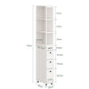 SoBuy NSR13-WG Chariot de Rangement à roulettes étroit 20 cm 40×20×170 cm Cuisine | Meuble à roulettes pour cuisine, desserte cuisine avec 3 tiroirs et 3 étagères et barres anti-chute en PB+MDF