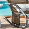 SoBuy OGS28-BRx2 Lot de 2 Chaise Longue Transat de Jardin Bascule avec Appui-tête Réglable et Pochette latérale | Prévente