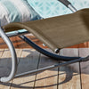 SoBuy OGS28-BR Chaise Longue Transat de Jardin Bascule avec Appui-tête Réglable et Pochette latérale