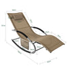 SoBuy OGS28-BRx2 Lot de 2 Chaise Longue Transat de Jardin Bascule avec Appui-tête Réglable et Pochette latérale | Prévente