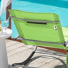 SoBuy OGS28-GR Chaise Longue Transat de Jardin Bascule avec Appui-tête Réglable et Pochette latérale | Prévente