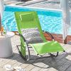 SoBuy OGS28-GR Chaise Longue Transat de Jardin Bascule avec Appui-tête Réglable et Pochette latérale | Prévente