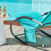 Prévente SoBuy OGS28-HB Chaise Longue Transat de Jardin Bascule avec Appui-tête Réglable et Pochette latérale